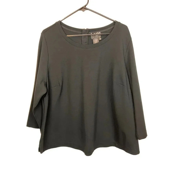 Lord & Taylor 424 Fifth black blouse Size 1X NWT - Picture 1 of 11